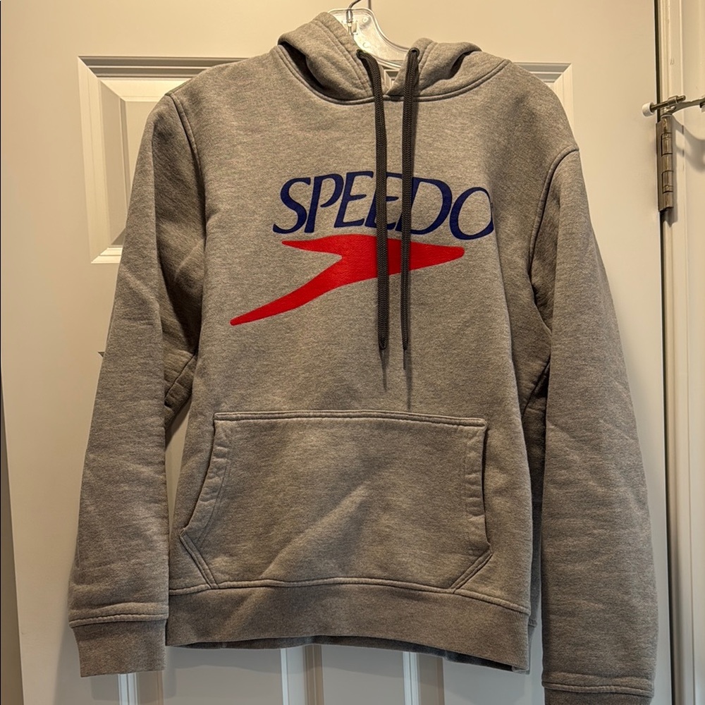 Speedo Gray Unisex Vintage Logo Heavy Weight Fleece Hoodie